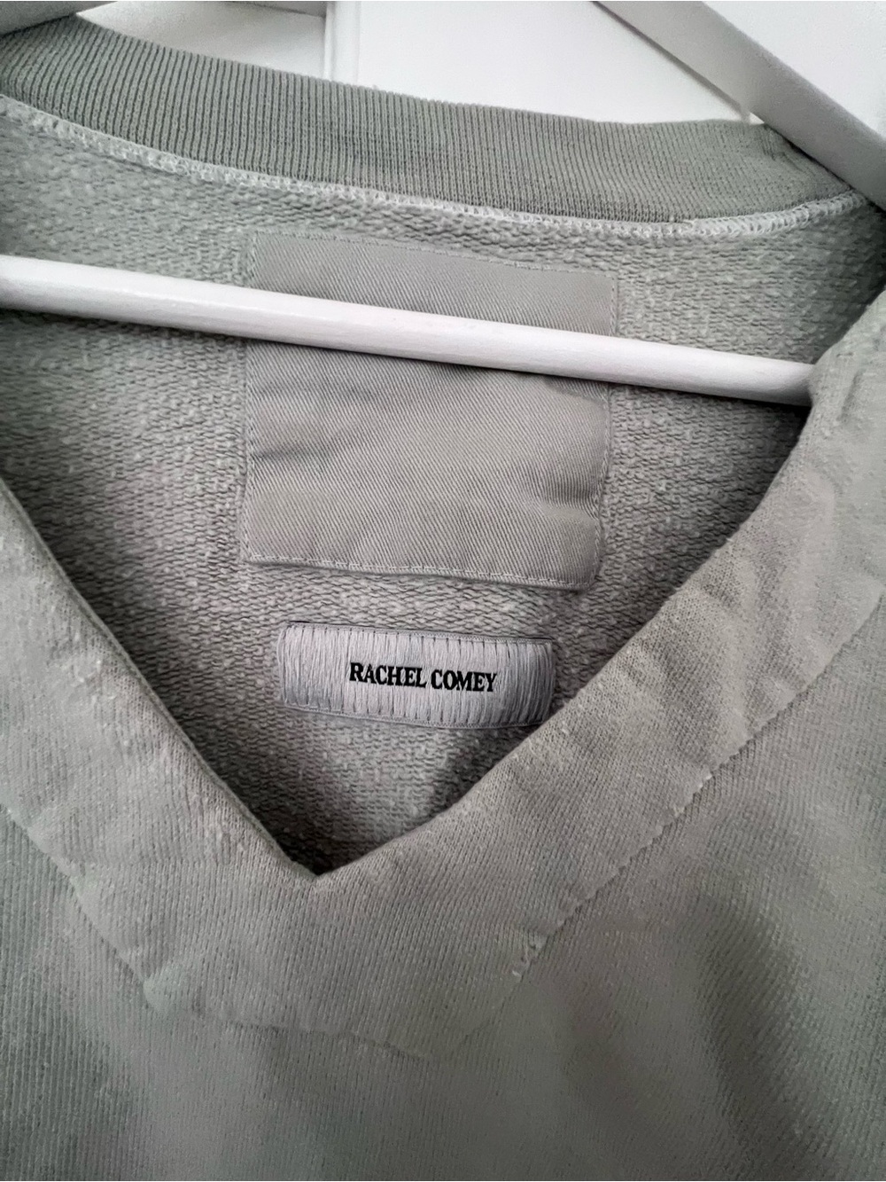 Rachel Comey Pale Gray V-Neck Sweater